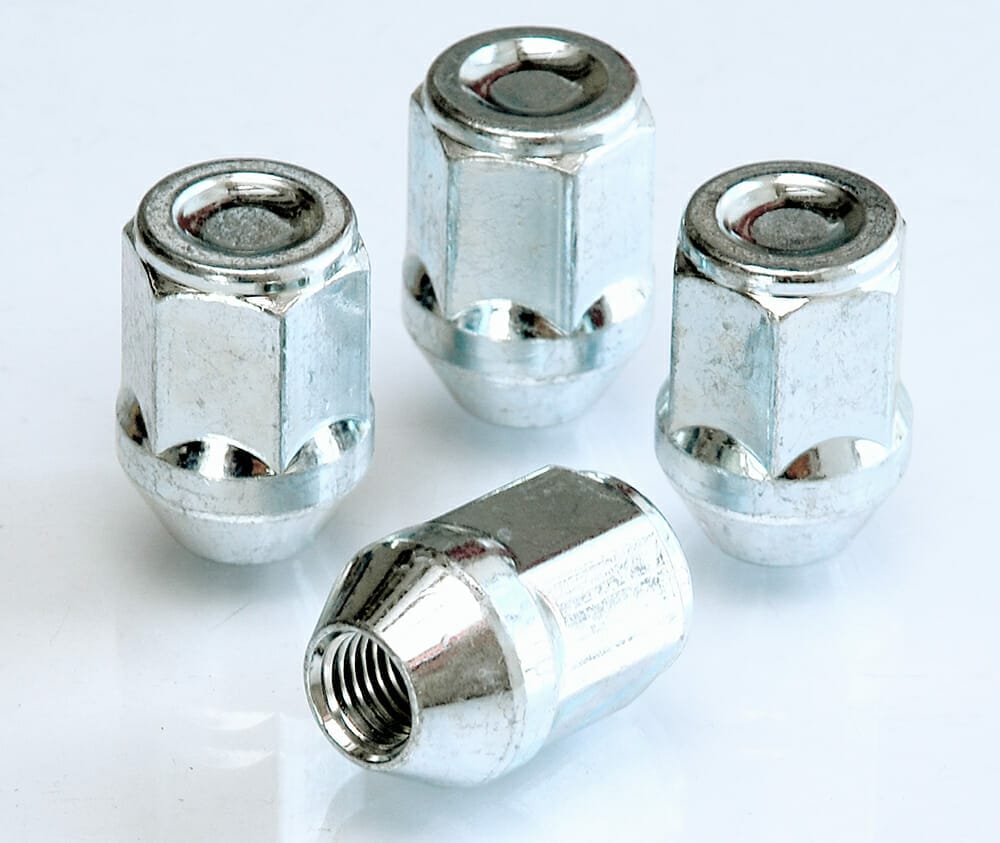 Set of 4 x closed alloy wheel nuts. M12 x 1.5, 19mm Hex Spot On Nuts