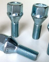 Set of 5 19mm Hex, M12x1.5 26mm thread alloy wheel bolts