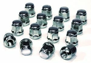 set of 16 19mm, radius, M12x1.5 alloy wheel nuts