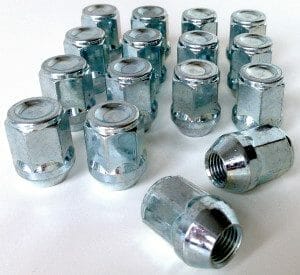 set of 16 21mm, taper, M14x1.5 alloy wheel nuts