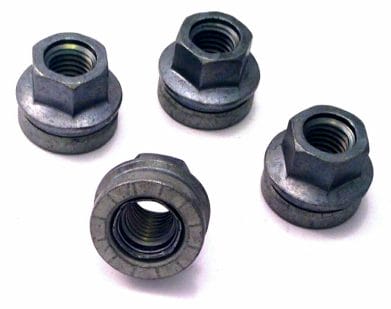 set of 4 21mm, flat, M14x2 alloy wheel nuts