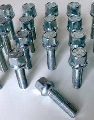 Set of 20 17mm Hex, Radius, M12x1.5, 40mm Thread alloy wheel bolts